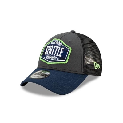Seattle Seahawks Gorra | New Era NFL Draft 9forty Adjustable Cap Mexico - Grises